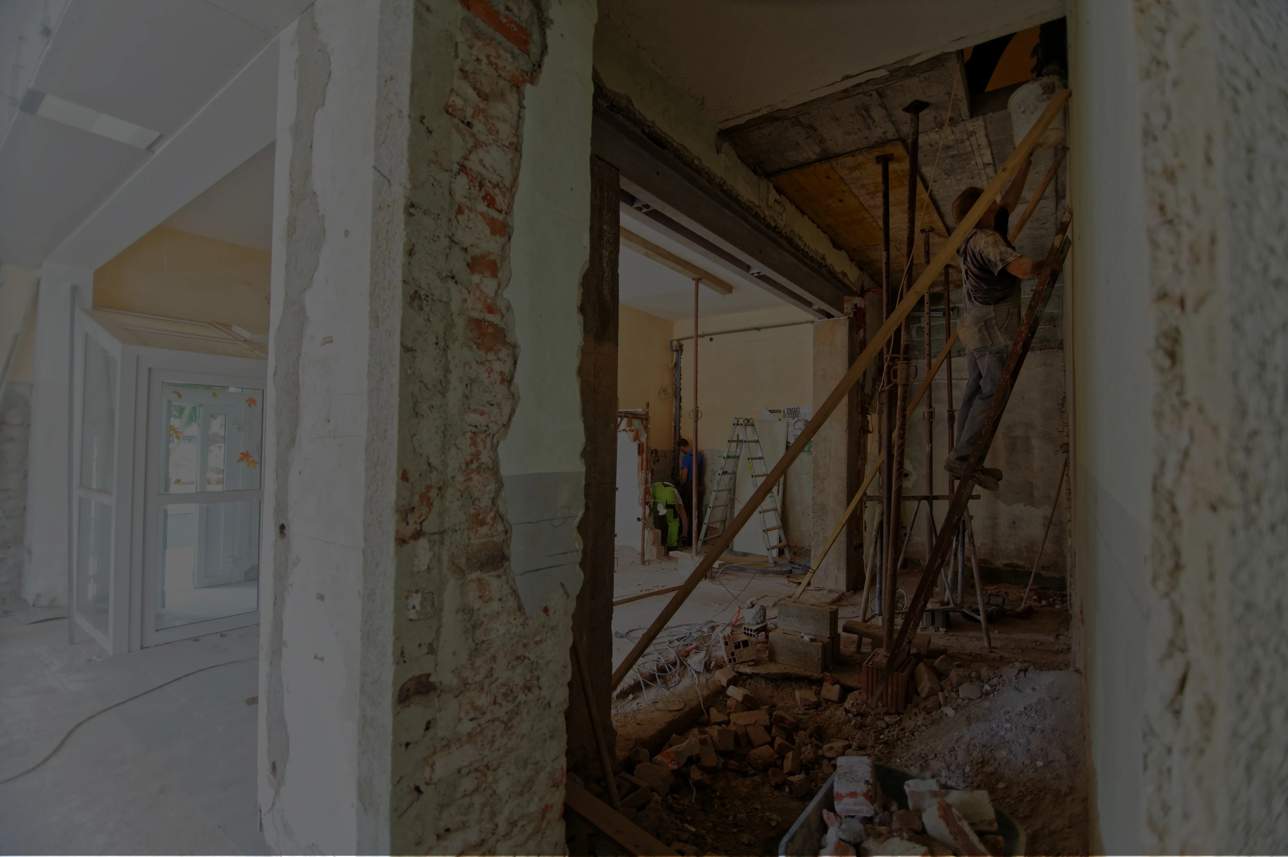 Renovation work in progress representing LCC site coordination